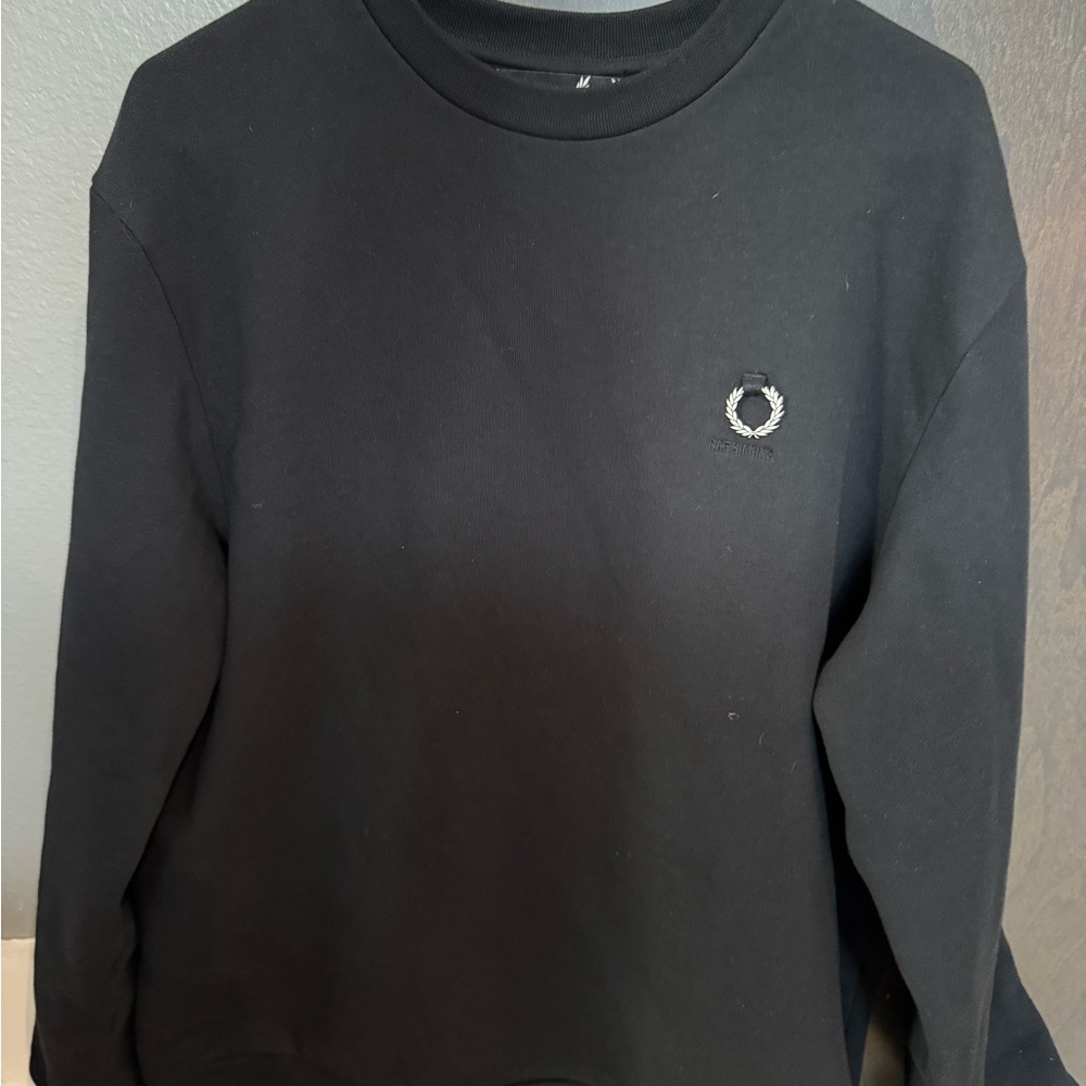 RAF SIMONS X FRED PERRY Black Crewneck